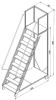 Scara cu platforma Gama Cirrus 2148x1656x690 mm