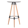 Masă - bar rotundă cu suprafaţă din MDF şi picior din lemn 600x1050 mm, negru