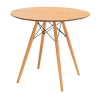 Masă cu blat rotund și picioare din lemn 880x880 mm
