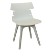 Scaun din plastic cu şezut alb , 490x450x830 mm