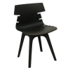 Scaun din plastic cu şezut negru, 490x450x830 mm