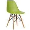 Scaun tapitat cu picioare din lemn si structuraa metalica, 530x480x840 mm, verde