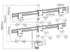 Table/desk stand for 6 monitors Reflecta PLANO Desk 23-1010S, 13"-23 ", 75x75, 100x100, 8kg/bracket.