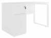 Masa birou Box incorporat 1200x600(blat Alb - cadru Alb)
