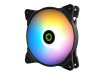 PC Case Fan GAMEMAX FN-12Rainbow-C2, 120mm, ARGB, 28.8dB, 33 CFM, 1100RPM, Hydro Bearing, Black