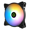 PC Case Fan GAMEMAX FN-12Rainbow-C, 120mm, ARGB, 28.8dB, 33 CFM, 1100RPM, Hydro Bearing, Black