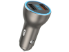 Car Charger XO, QC3.0 + LED, CC26, Gray