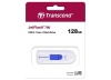 128GB  USB3.1 Flash Drive Transcend "JetFlash  790", White-Blue, Slider (R/W:90/40MB/s)