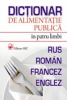 Dictionar de alimentatie publica in 4 limbi rus-roman-francez-englez
