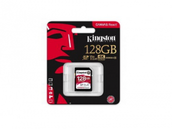  128GB SD Class10 UHS-I U3 (V30) Kingston Canvas React