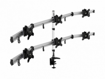 Arm for 6 monitors 15"-24"