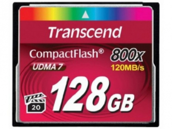 128GB CompactFlash Card,  Hi-Speed  800X, Transcend