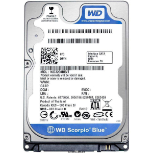 2.5" HDD 750Gb  Western Digital WD7500LPCX  Blue™