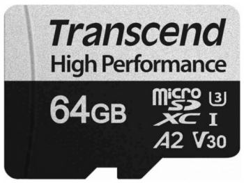 64GB MicroSD (Class 10) UHS-I (U3),+SD adapter, Transcend