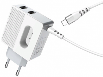 Hoco C75 Imperious dual port charger (Type-C)