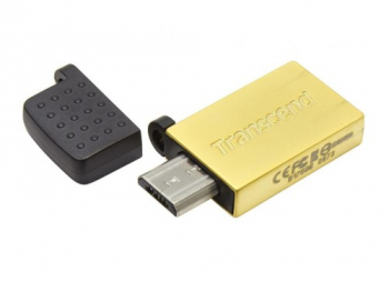 Transcend "JetFlash 380", Gold, Metal Cas