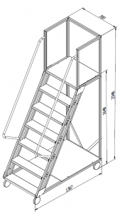  Scara cu platforma Gama Cirrus 1648x1367x700 mm