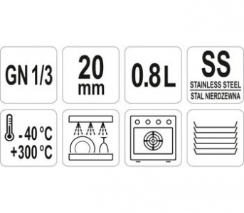 Recipient din oțel inoxidabil GN 13 20