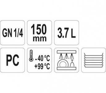 Recipient GN 14 150 mm PC