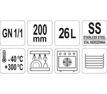 Recipient din oțel inoxidabil GN 11 200