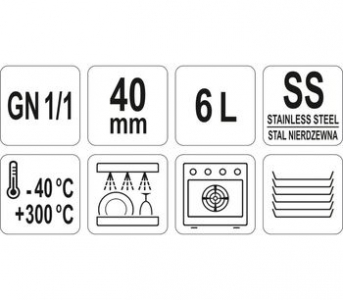 Recipient din oțel inoxidabil GN 11 40