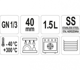 Recipient din oțel inoxidabil GN 13 40