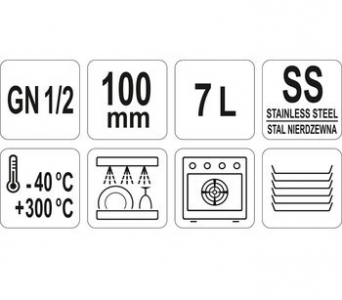 Recipient din oțel inoxidabil perforat GN 12 100