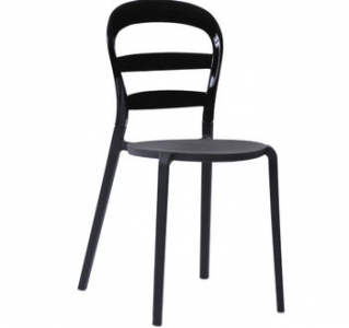 Scaun din plastic negru, 500x450x850 mm