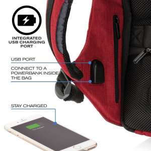 15.6" Bobby anti-theft backpack, Red, P705.544