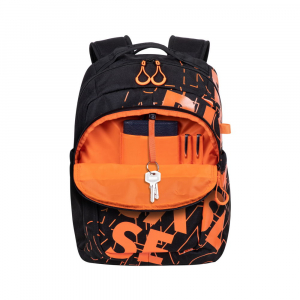 Backpack Rivacase 5430, for Laptop 15,6" & City bags, Black/Orange