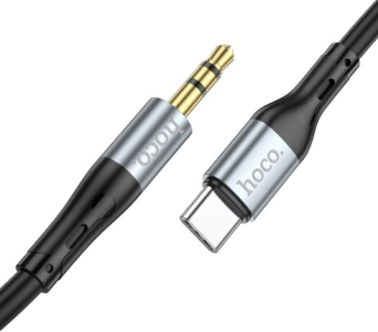 HOCO UPA22 Type-C silicone digital AUX cable Black