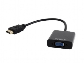 Adapter HDMI M to VGA F +3.5 mm AUX