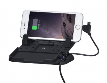 Silicone Car Holder Hoco, With Charging, CA1, Black