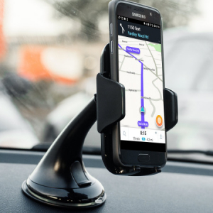 Suction Cup Car Holder Samsung, Universal Vehicle Dock, Black