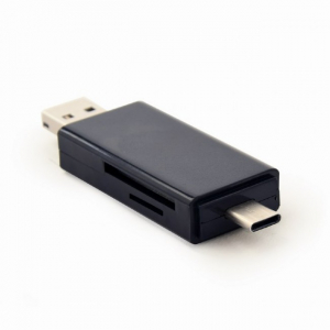 Type-C/MicroSD/USB2.0 Card Reader SD, microSD,  Gembird "UHB-CR3IN1-01"