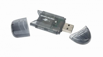 USB2.0 Card Reader Gembird "FD2-SD-1", Supports all SD, MMC and RS-MMC cards, USB stick