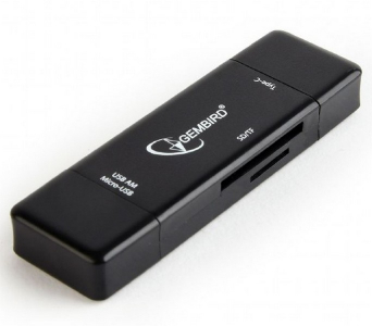 Type-C/MicroSD/USB2.0 Card Reader SD, microSD,  Gembird "UHB-CR3IN1-01"