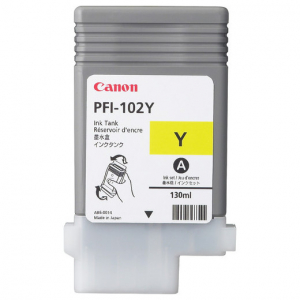 Ink Cartridge Canon PFI-102Y yellow,130ml for iPF765,760,755,750,720,710,700,655,650,610,605