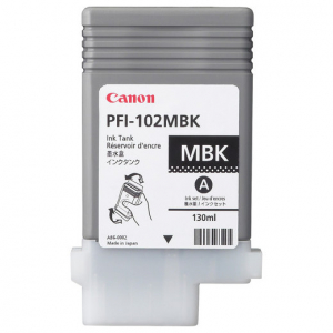 Ink Cartridge Canon PFI-102MBk matte black,130ml for iPF765,760,755,750,720,710,700,655,650,610,605