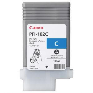 Ink Cartridge Canon PFI-102C cyan,130ml for iPF765,760,755,750,720,710,700,655,650,610,605