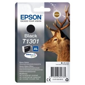 Ink Cartridge Epson Singlepack T1301 DURABrite Ultra Ink, Black, C13T13014012