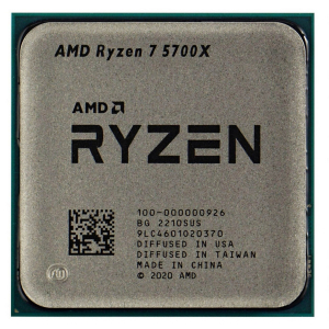CPU AMD Ryzen 7 5700X  (3.4-4.6GHz, 8C/16T, L2 4MB, L3 32MB, 7nm, 65W), Socket AM4, Tray