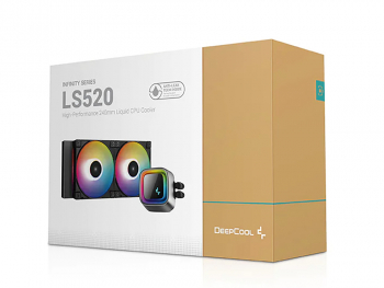 AIO Liquid Cooling Deepcool "LS520" (<32.9dBA, 85.85CFM, 2x120mm, ARGB LED, 1305g.)