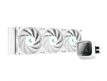 AIO Liquid Cooling Deepcool "LS720 White" (<32.9dBA, 85.85CFM, 3x120mm, ARGB LED, 1607 g.)