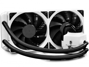 AIO Liquid Cooling Deepcool "CASTLE 240EX WHITE" (≤32.1 dB(A), 64.4 CFM, 2x120mm, RGB LED, 1420g.)