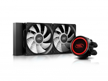 AIO Liquid Cooling Deepcool "GAMMAXX L240 V2" (≤30 dB(A), 69.34 CFM, 2x120mm, RGB LED, 250W, 1293g)