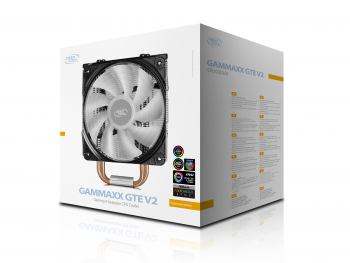 AC Deepcool "GAMMAXX GTE V2" (<27.8dBA, 500-1650RPM, 65.5CFM, 120mm, RGB, 4x6mm, 130W, 650g.)