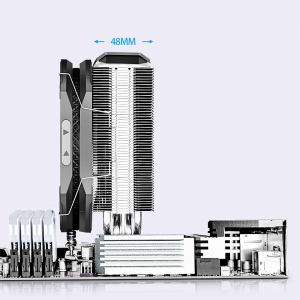 AC Deepcool "AS500" (<26dBA, 500-1200RPM, 70.81CFM, 140mm, ARGB strip, 220W, 5x6mm, 1030g.)