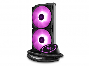 AIO Liquid Cooling Deepcool "GAMMAXX L240 V2" (≤30 dB(A), 69.34 CFM, 2x120mm, RGB LED, 250W, 1293g)