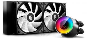 AIO Liquid Cooling Deepcool "CASTLE 240 RGB V2" (≤30 dB(A), 69.34 CFM, 2x120mm, RGB LED, 1426g.)